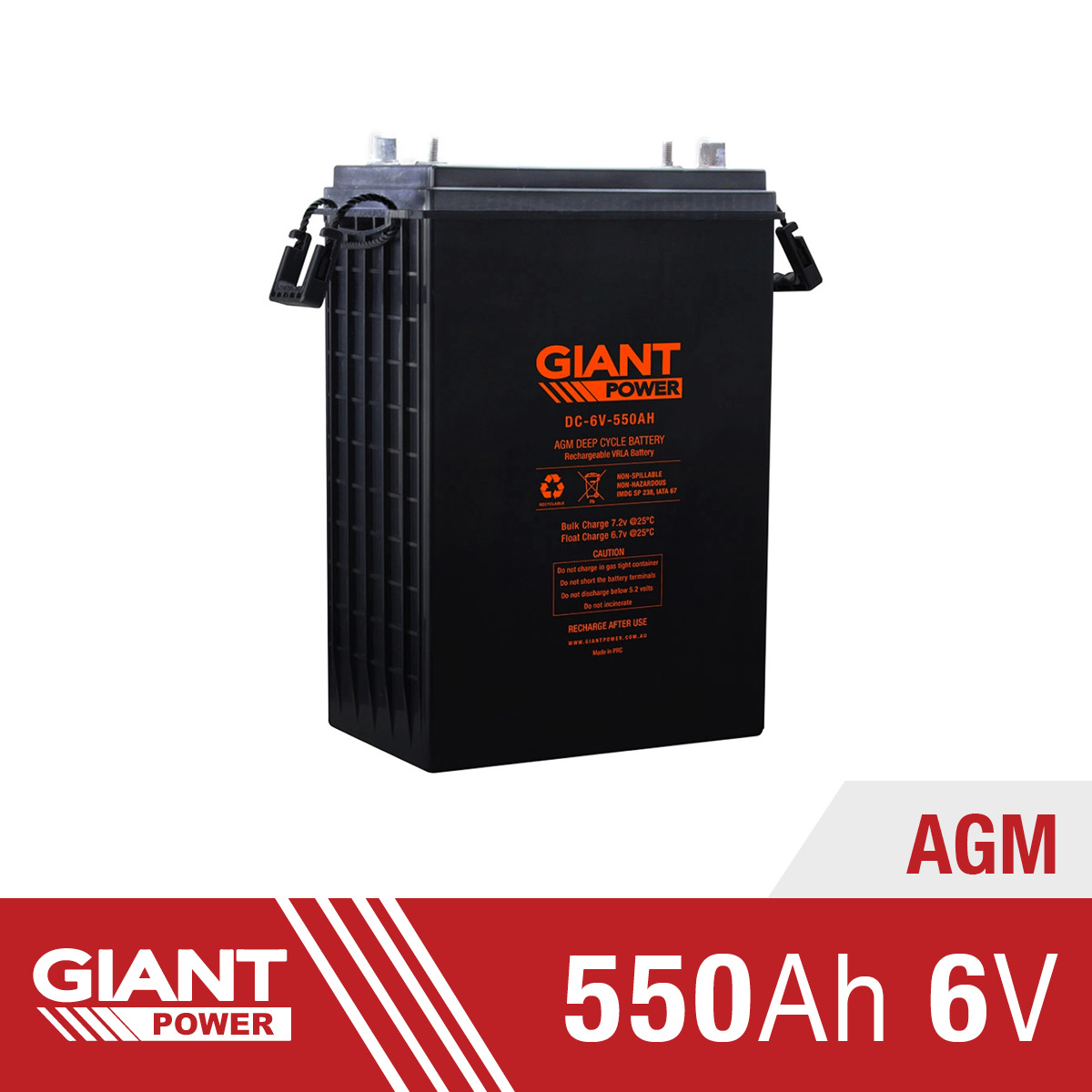 Blåt mærke Selv tak strøm 550AH 6V AGM Deep Cycle Battery – Giant Power
